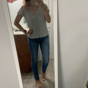 Forever 21 grey v-neck top